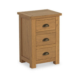 Duchy Waxed Oak 3 Drawer Bedside Table - Fully Assembled By Roseland Furniture - thumbnail 1