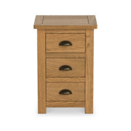 Duchy Waxed Oak 3 Drawer Bedside Table - Fully Assembled By Roseland Furniture - thumbnail 3