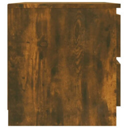 Berkfield Bed Cabinets 2 Pcs Smoked Oak 50X39X43.5 Cm Engineered Wood - thumbnail 5