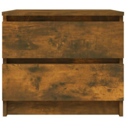 Berkfield Bed Cabinets 2 Pcs Smoked Oak 50X39X43.5 Cm Engineered Wood - thumbnail 4