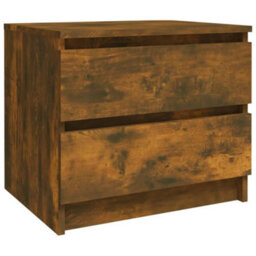 Berkfield Bed Cabinets 2 Pcs Smoked Oak 50X39X43.5 Cm Engineered Wood - thumbnail 3