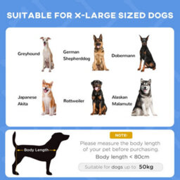 Pawhut 122Cm Elevated Dog Bed Cooling Raised Pet Cot Uv Protection Canopy Blue - thumbnail 4