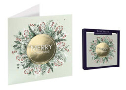 Pack Of 5 Handcrafted Christmas Wreath Design Greeeting Cards - thumbnail 2