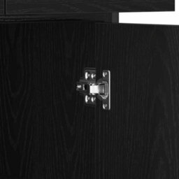 Berkfield Sideboard Black Oak 70X30X80 Cm Engineered Wood And Steel - thumbnail 9