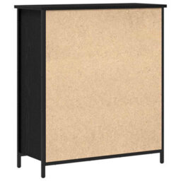 Berkfield Sideboard Black Oak 70X30X80 Cm Engineered Wood And Steel - thumbnail 8