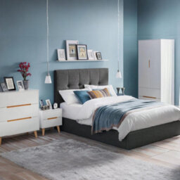 Julian Bowen Alicia 5 Drawer Tall Dresser, White And Oak, Wood, Vertical Chest, Height: 118 X Width: 90 X Depth: 40Cm - thumbnail 4