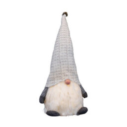 Samuel Alexander 50Cm Battery Operated Christmas Sitting Gonk Decoration In Light Grey - thumbnail 9