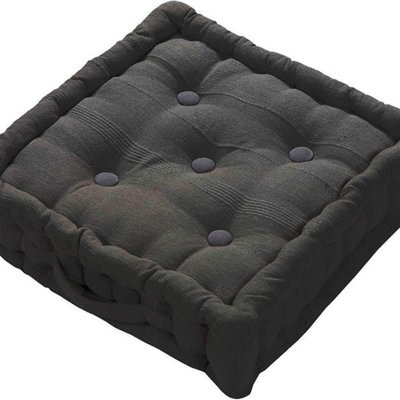 Homes & Linen Booster Seat Cushion Pad 100% Cotton Filling Thick Cushion Seat Pads Adults Chair Armchair Garden Black 45Cm X 45Cm + 10Cm Thickne
