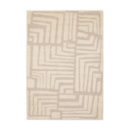 Melrose Ava Abstract Illusion Design Cream Beige Large Indoor Area Rug 160/230Cm - thumbnail 4