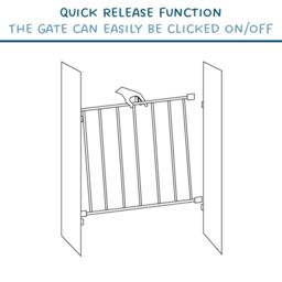 Babydan Saga White Metal Safety Gate - thumbnail 7