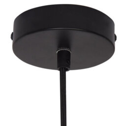 Beliani Boho Pendant Lamp With Natural Straw Shade And Black Iron Base - W45 X D45 X H131 Cm - thumbnail 7