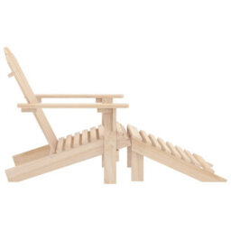 Berkfield Garden Adirondack Chair With Ottoman Solid Fir Wood - thumbnail 3