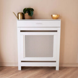 Jack Stonehouse White Radiator Cover With Storage Draw Lattice Diamond Small - thumbnail 2