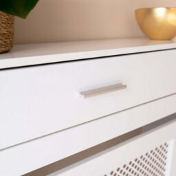 Jack Stonehouse White Radiator Cover With Storage Draw Lattice Diamond Small - thumbnail 3