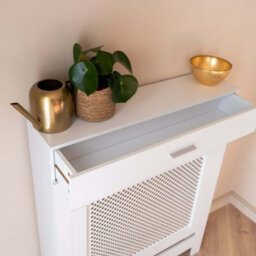 Jack Stonehouse White Radiator Cover With Storage Draw Lattice Diamond Small - thumbnail 4