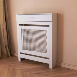 Jack Stonehouse White Radiator Cover With Storage Draw Lattice Diamond Small - thumbnail 5