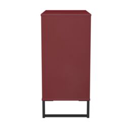 Marsala Ready Assembled Matt Red 4 Drawer Chest (H)848mm (W)765mm (D)395mm - thumbnail 6