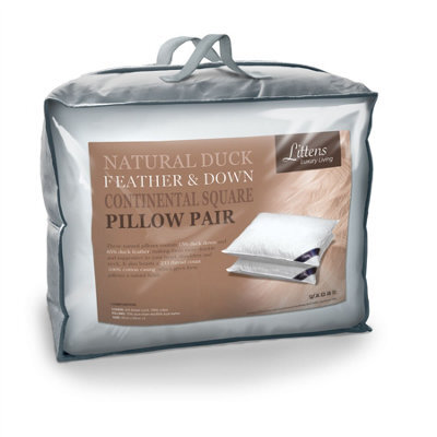 "Littens 65Cm X 65Cm Square Euro Continental Duck Feather & Down Pillow Pair (26"" X 26"")" - image 1