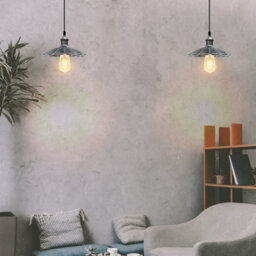 Ledsone Vintage Industrial Single Hanging Metal Ceiling Light Set E27 Base - thumbnail 5