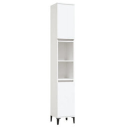 Berkfield Bathroom Cabinet White 30X30X190 Cm Engineered Wood - thumbnail 2