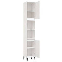 Berkfield Bathroom Cabinet White 30X30X190 Cm Engineered Wood - thumbnail 6