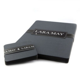Lara-May Set Of 8 Slate Grey Recycled Leather Placemats And 8 Leather Coasters - thumbnail 2