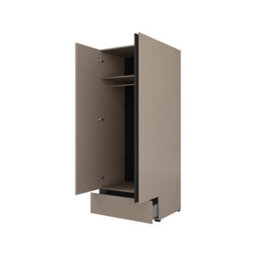 Arte Kross 89Cm Hinged Wardrobe In Rich Congo - Space-Saving Sophistication For Contemporary Spaces - thumbnail 2