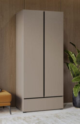 Arte Kross 89Cm Hinged Wardrobe In Rich Congo - Space-Saving Sophistication For Contemporary Spaces - thumbnail 3