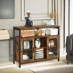 Pirlo Plush Kitchen Sideboard Buffet Cabinet Industrial Rustic Style Furniture - thumbnail 3