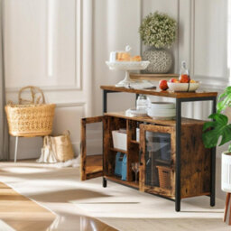Pirlo Plush Kitchen Sideboard Buffet Cabinet Industrial Rustic Style Furniture - thumbnail 5