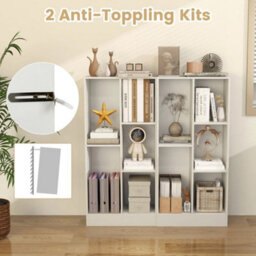 5-Cube Bookcase 104 Cm Wooden Toy Storage Organizer - thumbnail 5