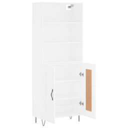 Berkfield Highboard White 69.5X34X180 Cm Engineered Wood - thumbnail 4