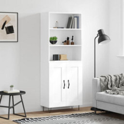 Berkfield Highboard White 69.5X34X180 Cm Engineered Wood - thumbnail 1
