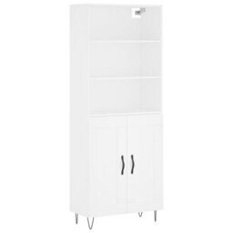 Berkfield Highboard White 69.5X34X180 Cm Engineered Wood - thumbnail 2