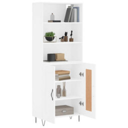 Berkfield Highboard White 69.5X34X180 Cm Engineered Wood - thumbnail 3