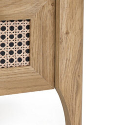 Julian Bowen Sydney Rattan Effect Print 2 Drawer Bedside - Oak Effect - thumbnail 9