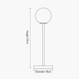 Pacific Lifestyle Arabella Smoked Glass Orb And Gold Metal Table Lamp - thumbnail 3