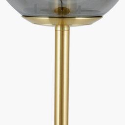 Pacific Lifestyle Arabella Smoked Glass Orb And Gold Metal Table Lamp - thumbnail 4