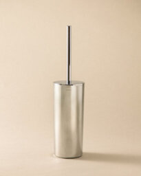 Cosmic Toilet Brush With Holder, Gloss Chrome, Free Standing, Essentials Collection