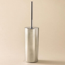 Cosmic Toilet Brush With Holder, Gloss Chrome, Free Standing, Essentials Collection - thumbnail 2