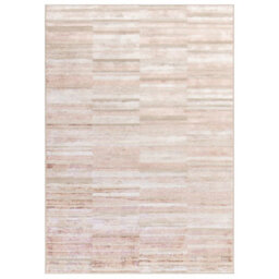 The Rug Edit Ritz Metallic Stripe Pink Living Room Rug - 80X140Cm - thumbnail 2