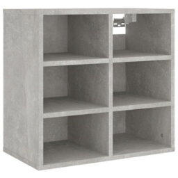 Berkfield Shoe Cabinet Concrete Grey 52.5X30X50 Cm - thumbnail 3