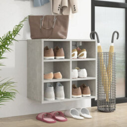 Berkfield Shoe Cabinet Concrete Grey 52.5X30X50 Cm - thumbnail 1