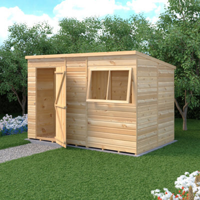 Shire Shed, 10X6 Premium Shiplap Cladding, Single Door And Opening Window - image 1