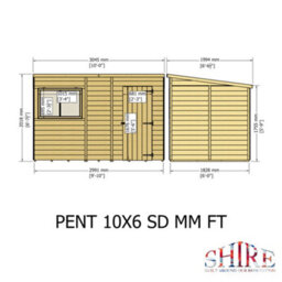 Shire Shed, 10X6 Premium Shiplap Cladding, Single Door And Opening Window - thumbnail 9