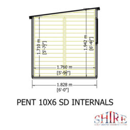 Shire Shed, 10X6 Premium Shiplap Cladding, Single Door And Opening Window - thumbnail 8