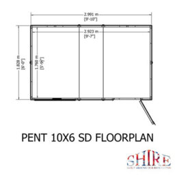 Shire Shed, 10X6 Premium Shiplap Cladding, Single Door And Opening Window - thumbnail 7