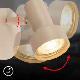 Briloner Beige Wall Light Indoor Reading Lamp Spotlight Adjustable Hallway Gu10 Bulb Excluded - thumbnail 4