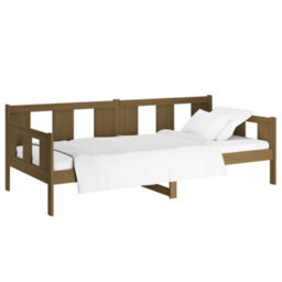 Berkfield Day Bed Honey Brown Solid Wood Pine 90X190 Cm - thumbnail 3