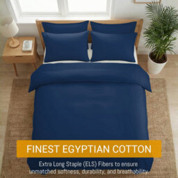 Pamposh 400 Thread Count Egyptian Cotton Double Duvet Cover Set Premium Cotton Breathable Luxury Bedding Set With Zipper Closure - thumbnail 9